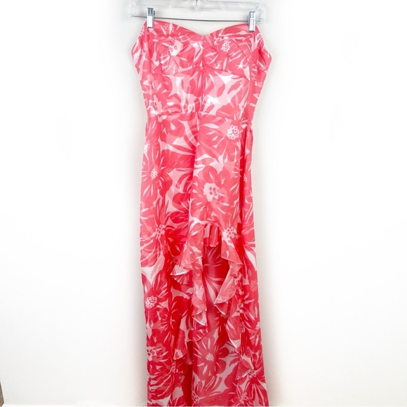 Amanda Uprichard New York x Revolve Strapless Eden Maxi Dress Paquita floral L - Picture 4 of 14